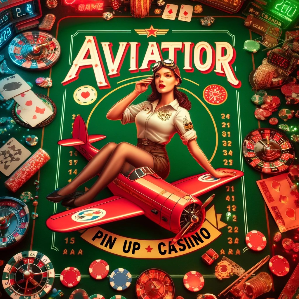 Aviator Pin Up.